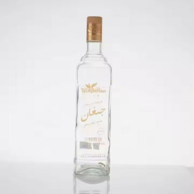 Direct Sales Factory Custom Luxury 350ml 500ml 700ml 750ml 1000ml Rum Vodka Whisky Liquor Gin a Garrafa La Spirit Glass Bottle