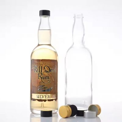 Licor Bottle 750ml 700ml 500ml 1L Super Premium Glass Whiskey Bottle for Alcoholic Beverages Wholesale