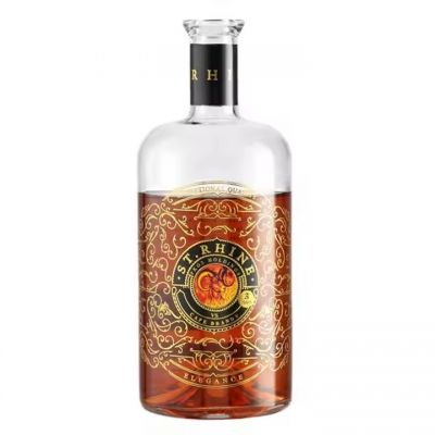 Manufacture Supplier Customization Glass Packaging Short Neck Cylindrical Shape Bottle for Liquor Spirit Whisky Vodka With Cork