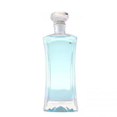 Collections Luxury Unique Spirits Mountain Bottom Glass Bottle for Brandy Vodka Gin High Quality Transparent Whiskey Bottles