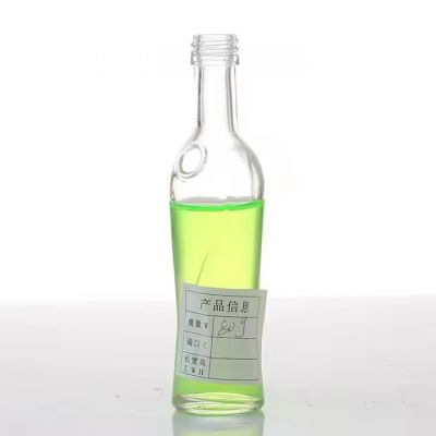 Customized 200ml 375ml & 500ml Round Glass Bottles for Juice Champagne Vodka Crown Cap Sealed & Screen Printed for Packaging