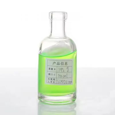 Factory Luxury Transparent Glass Square Liquor Bottle 100 ml 500 ml Liquor Wine Vodka Glass Bottles With Cork Stopper Wholesale