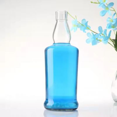Factory Wholesale 500ml 700ml Custom Empty Glass Liquor Bottles Vodka Gin Bottle With Glass Cap Glass Bottle