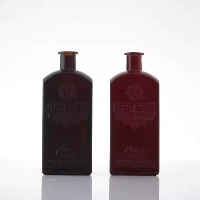 Wholesale Custom High Quality Swing Top Square Clear White Flint Gin Spirit Whiskey Fruit Wine Vodka Liquor Glass Bottles