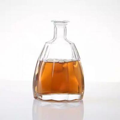Customized Empty Super Flint Glass Bottles 500ml 700ml 750ml 1000ml Cork Brandy Liquor Alcohol Spirits Rum Gin Whisky Packaging