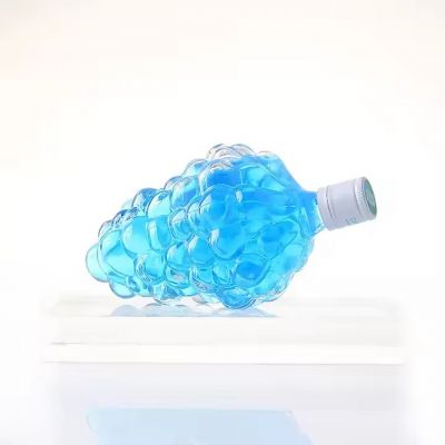 Empty Unique Glass Vodka Bottle Grape Shaped Wine Bottles