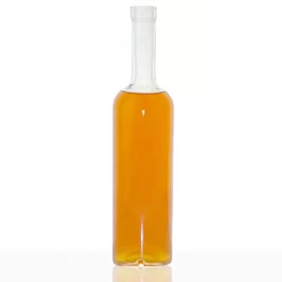 750ml Glass Bottle for Brandy Whiskey Rum Tequila Wholesale Crystal Glass Bottle Factory Custom Label Color 375ml 700ml 1000ml