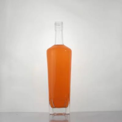 750ml Glass Bottle Luxury Bottle Screw Cap Whisky Rum Brandy Custom 375ml 500ml 1000ml Glass Big Bottle