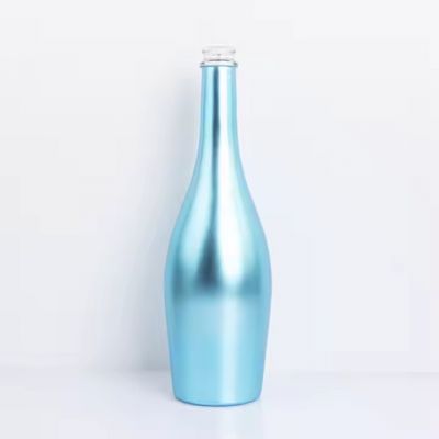 Wholesale Customized Empty UV Champagne Bottle 750ml Sparkling Wine Bottle Clip Champagne