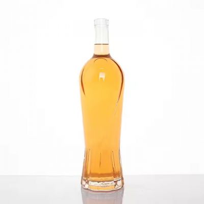 Wholesale Custom 700ml Empty Glass Liquor Bottle Vodka Gin Bottle with Glass Cap Glass Bottle