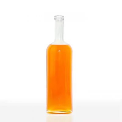 New Design 750ml 1000ml Glass Bottle for Spirits Liqueurs Rum with Cork Individual Bottles