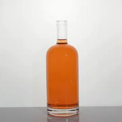 750ml Luxury Bottle Glass Premium Glass Liquor Bottle Supplier Custom logo Color Label 500ml 700ml 1000ml for Whiskey Rum