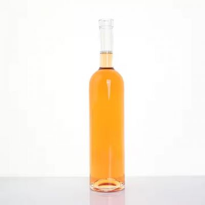 750ml Empty Glass Bottle Height 34cm for Vodka Whiskey Tequila Customized logo Label and Glass Color