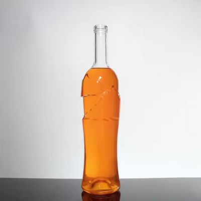 Premium Bespoke Spirit Wine Vodka Gin Rum Bottle Wholesale Custom Glass Bottle With Cork Top