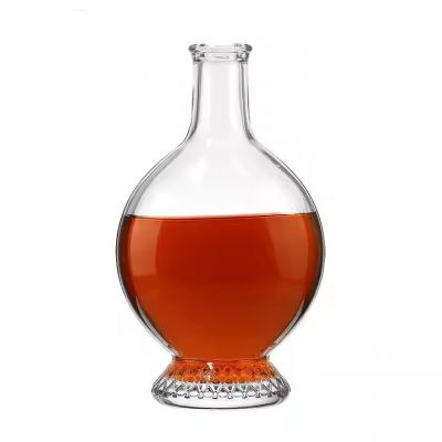 China Factory Wholesale Clear Empty Spirit Glass Bottle Super Flint Glass Bottle Liquor Glass Bottle With Stopper Cap