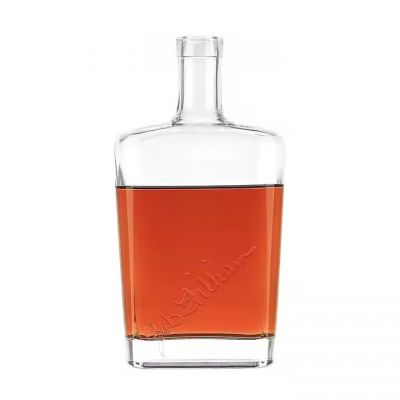 China Supplier Crystal Unique Design Bottle Super Flint Glass Bottle for Liquor Whiskey Brandy Vodka
