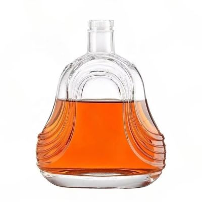 750ml Liquor Glass Bottle Manufacturer Exquisite Decanter for Whiskey Brandy XO with Crystal Cork