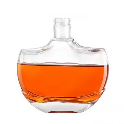 Wholesale Drop Shape 500ml 750ml 700ml Tall Round Frost Empty Glass Bottle for Liquor Manufacturer