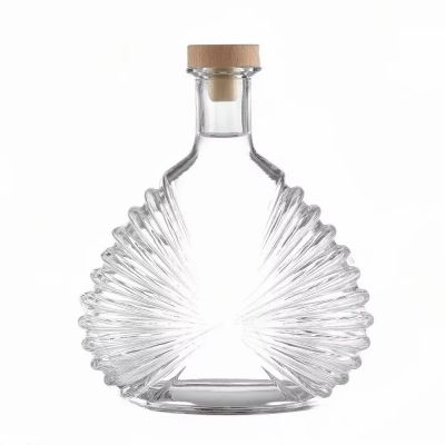 Hot Selling High-End 750ml Customizable Transparent Glass Wine Decanter with Stopper