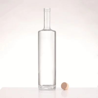 200ml Flat Shoulder Spirit Gin Tequila Vodka Bottles Flat Shoulders Containers With Cork