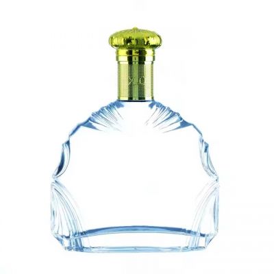 Clear Empty Big Glass Bottle Best Selling 500ml 750ml Shape Beverage Beer Cork Beer Cap Whisky Beer Water Glass