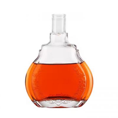 500ml 700ml 750ml Top Grade Glass Liquor Brandy Bottle with Corks