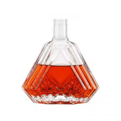750ml Custom Vodka Glass Liquor Vintage Empty Clear Brandy Bottle