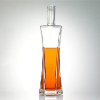 Screen Printed 100ml 200ml 375ml 500ml 700ml 750ml Vodka Gin Spirits Liquor Glass Bottles with Cork Top