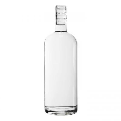 Hot Sale Empty 750ml Super Flint Glass Bottle for Liquor Vodka or Whiskey Brandy with Screw Cap Manufacturers