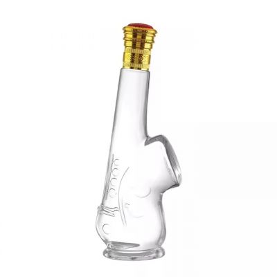 500ml Glass Vodka Tequila Whiskey Bottle with Rubber Stopper for Brandy and Energy Drinks