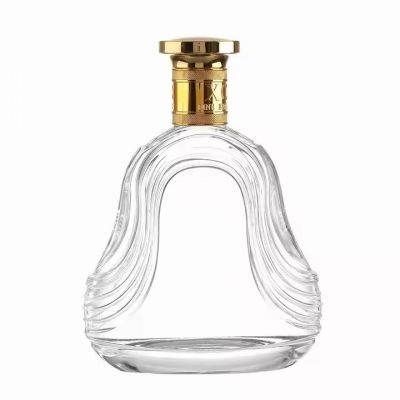700ml Glass Bottles for Vodka Tequila Brandy Energy Drinks Crown Cap Beverage Packaging with Cork and Stopper