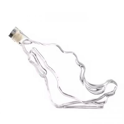 Women's 500ml High Heels Glass Spirit Bottles for Nightclubs Bars Rubber Stoppers for Liquor Vodka Whiskey Brandy Rum Tequila