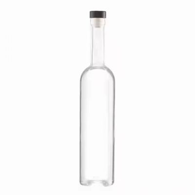 Hot Sale 500ml Recyclable Cork Bottle with Long Neck and Spray Cap for Ice Wine Vodka Tequila Brandy