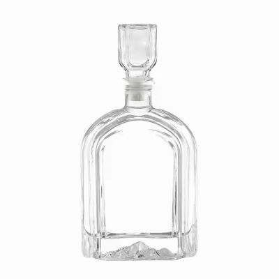 750ml Glass Whisky Bottle with Cork Stopper Rubber Seal for Brandy Other Liquors Storage Versatile Wine Vodka Tequila Holder