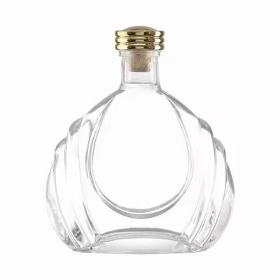 Customizable Luxury Energy Drink Vessel for Tequila Brandy 700ml Capacity with Cork Sealing Rubber Stoppers 500ml 750ml Options