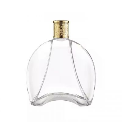 Customized 750ml Transparent Spirit Wine Glass Bottles Empty Packaging Glass Gin Whisky Bottle