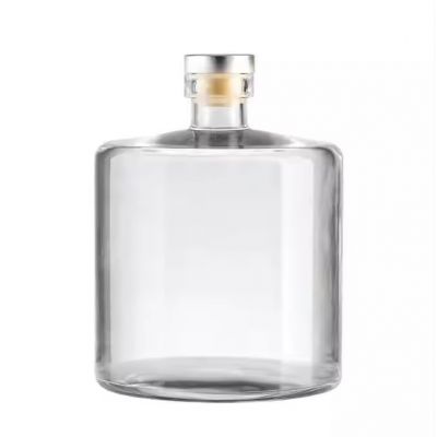 Large Capacity Round Glass Spirits Bottle Distillery Whiskey Tequila Vodka Glass Bottles With Cork
