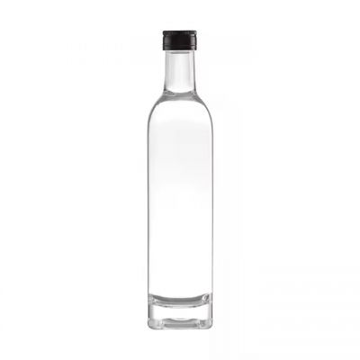 Empty Ice Wine Vodka Liquor Bottle Edible Olive Oil Packing Bottle Square Glass Sauce Bottle With Cap