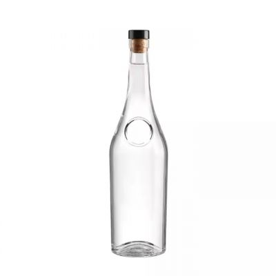 Hot Sell Transparent Glass Bottle 750ml Labelable Glass Wine Bottle with Sealing Stopper