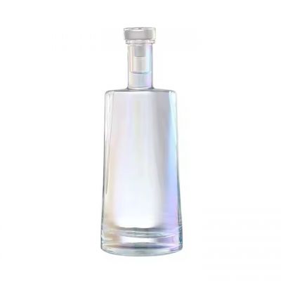 Recyclable Brandy Liquor Rum 750ml Glass Bottles Round Whisky Vodka Gin Spirit Glass Bottles