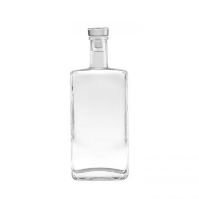Custom Sale 750ml Square Gin Vodka Tequila Liquor Alcohol Spirits Glass Bottle With Stopper