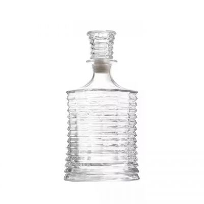 Hign Quality Empty Liquor Decanter Gin Rum Glass Bottles Alcohol Drink Liquor Wine Glass Bottle with Stopper Cap