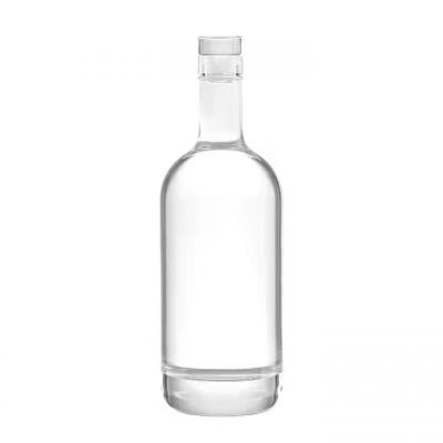 750ML Clear Flint Glass Bottle for Liquor Beverage Packaging High Transparency Food Grade Reusable Durable Customizable OEM ODM