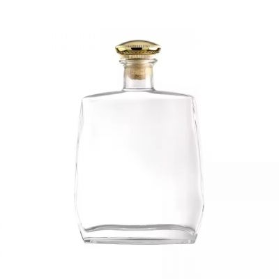 Custom Design Glass Whisky Liquor Bottle Vodka Glass Bottle Beverage Liquor Rum Tequila Bottles with Cork