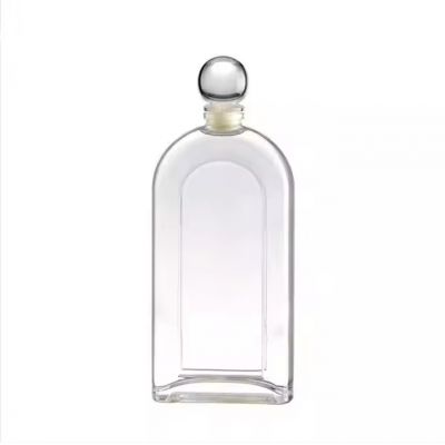 Factory Customization Size Empty Round Clear Antique Glass Cooking Oil Bottle Olive Oil Bottle with Cap