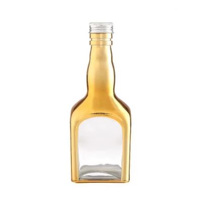 Gold Color Extra Flint Factory Glass Bottles 500ml 700ml 750ml Empty Whisky Vodka Gin Corks Included