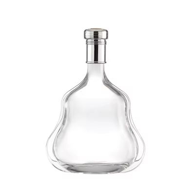Super Flint Glass Bottles 700ml Whiskey Vodka Rum Bottle with Cork Empty Acid Etched Surface for Wine Spirits