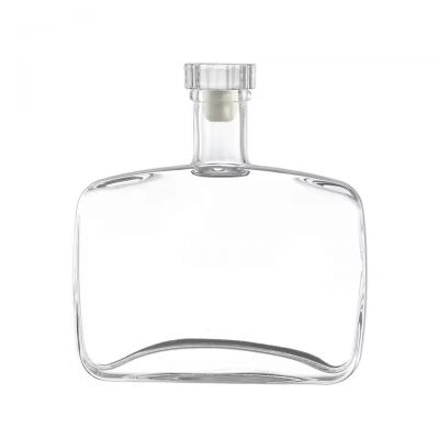 Luxury Fancy Custom Custom New Design square Liquor Bottle 500 ml with Cork Wholesale Packaging Customize