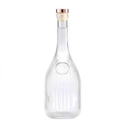 Custom 500ml Super Flint Glass Wine Bottles Round Shape with Screw Cap for Packaging Alcoholic Beverages Like Whisky or Juice