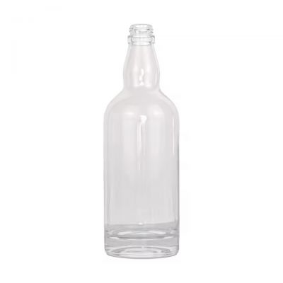 700ml Source Factory Customized Cork Round Twosection Neck Shoulder Thin Bottom Brandy Whiskey Glass Bottle